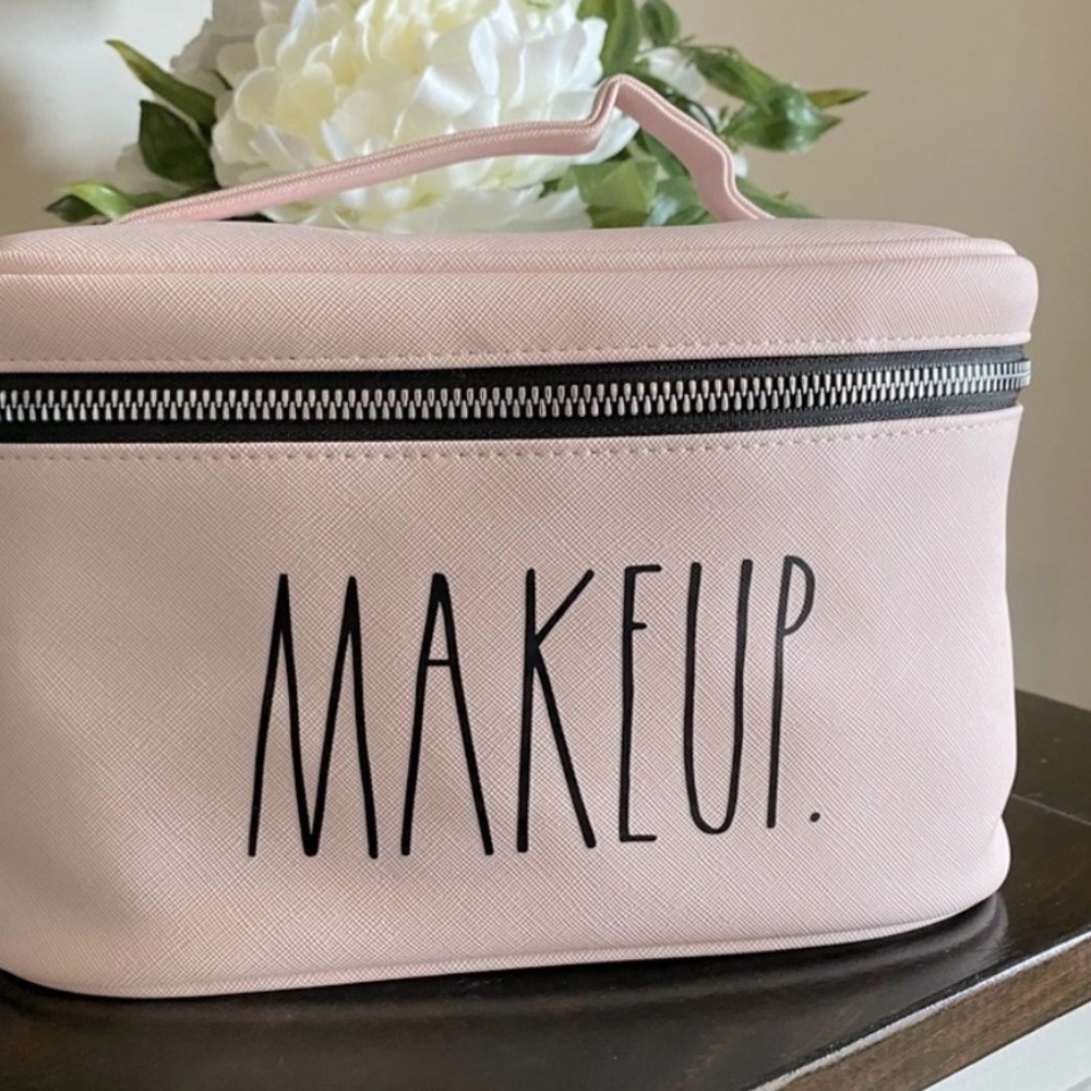 Rae Dunn Pink 'MAKEUP' Travel Cosmetic Case